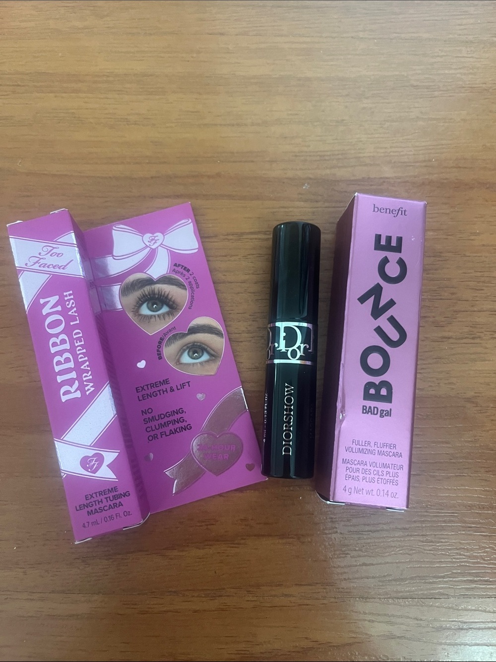 Three Mini Mascaras from Too Faced, Dior and Benefit